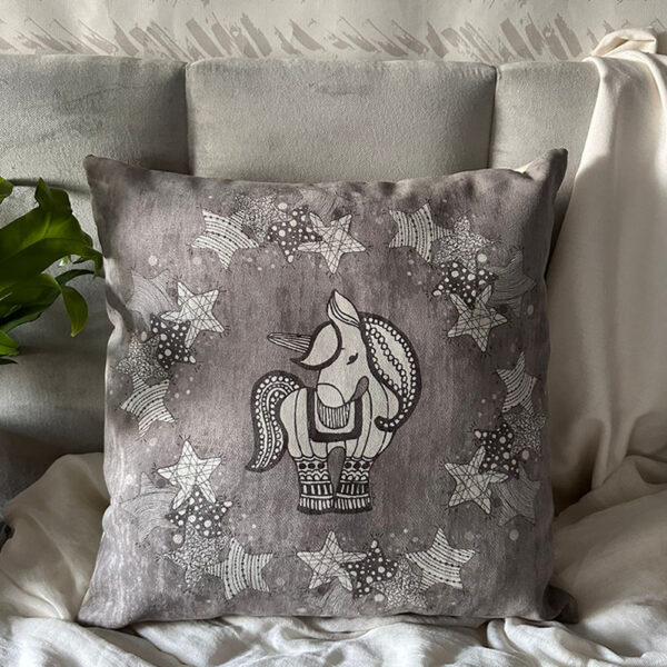 ALMOHADON UNICORNIO RONDA 50cm x 50cm